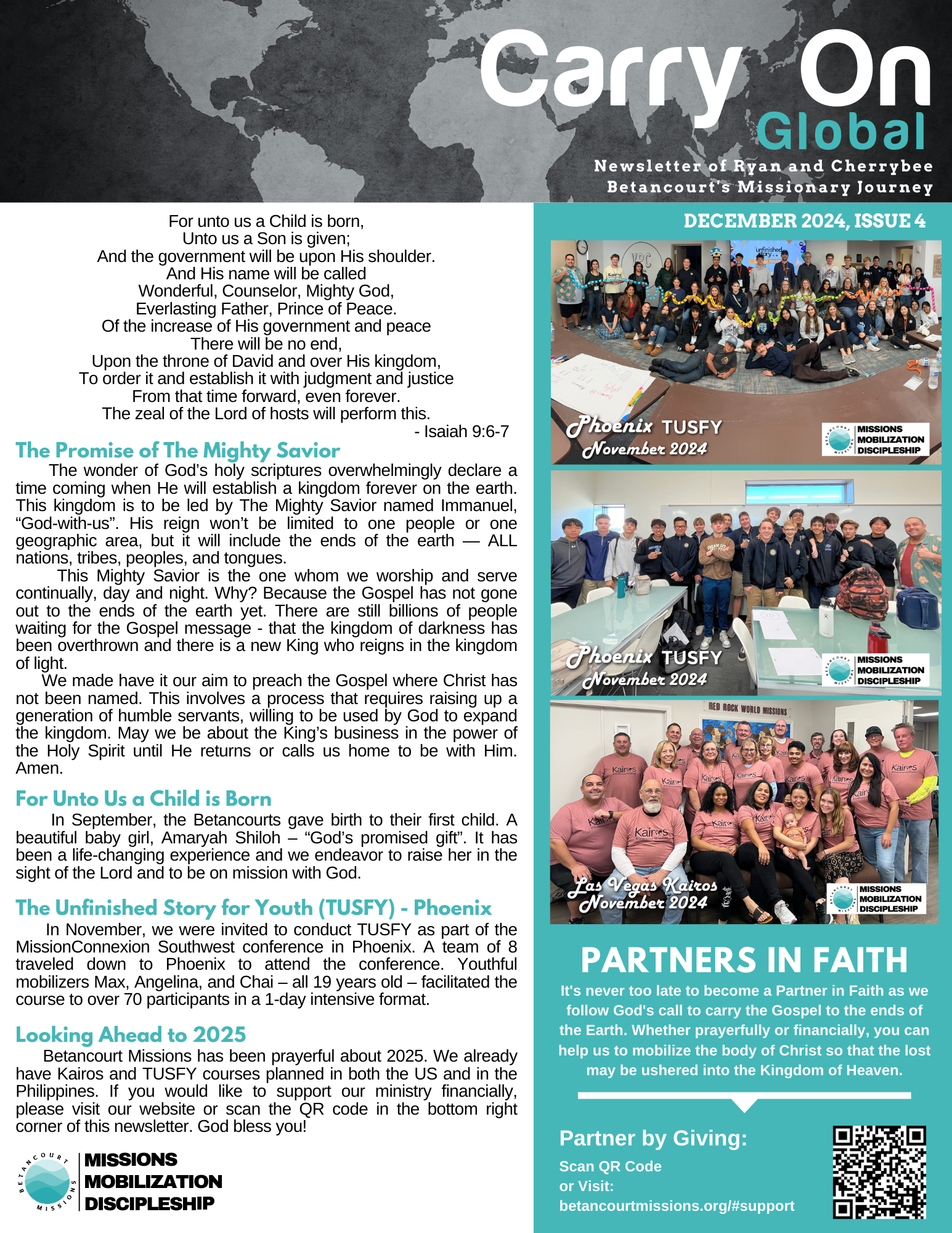 Unto Us a Child is Born - December 2024 Newsletter