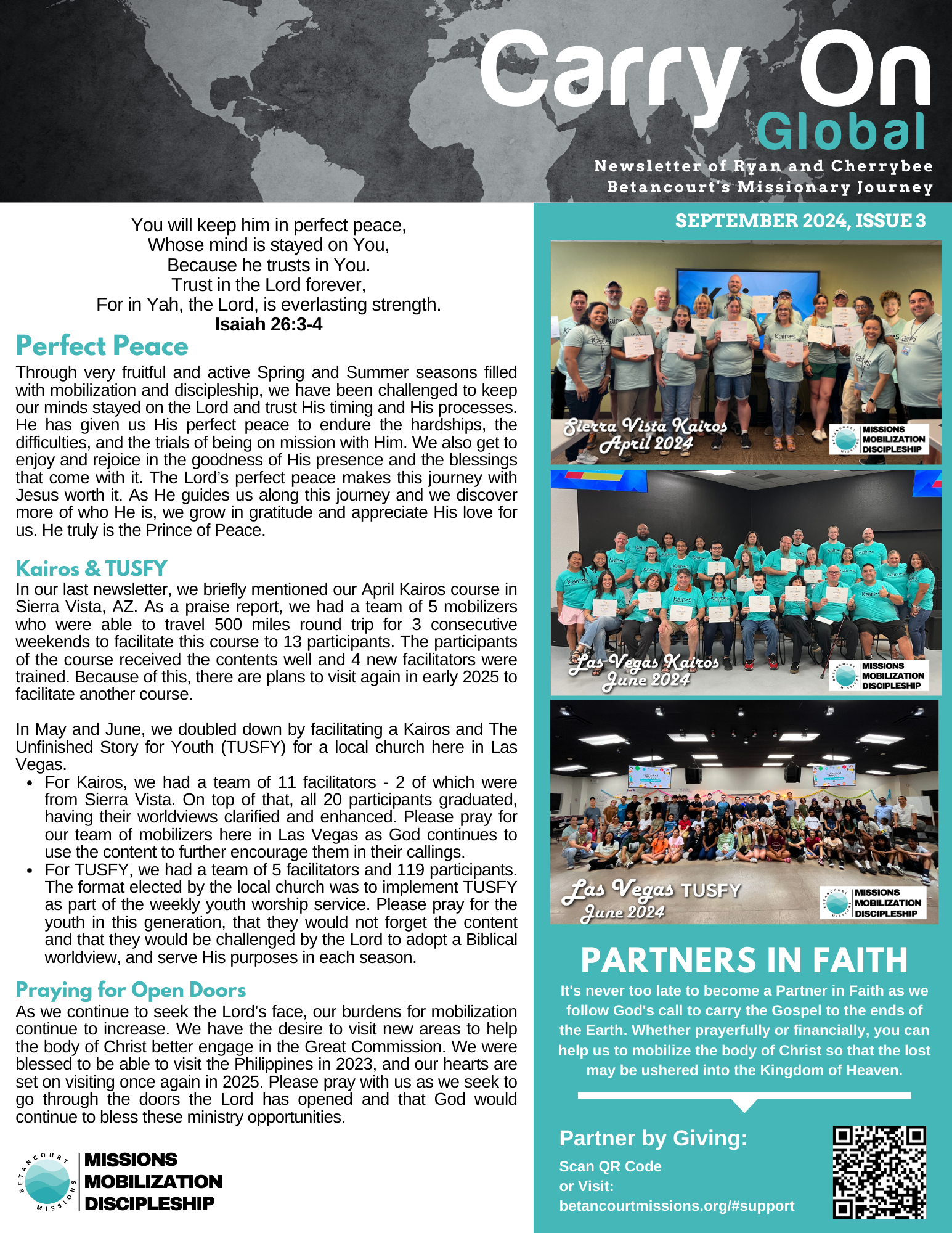 Perfect Peace - September 2024 Newsletter